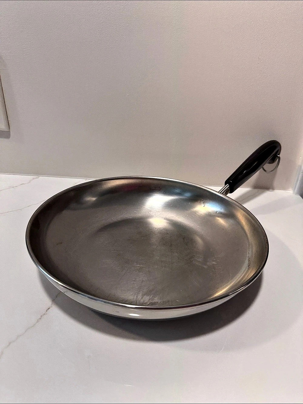Revere Ware 10-Inch Stainless Steel Frying Pan with Black Handle
